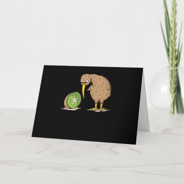 Kiwi Neuseeland flugunfähig Vogel Kiwifrucht Karte (Vorderseite)