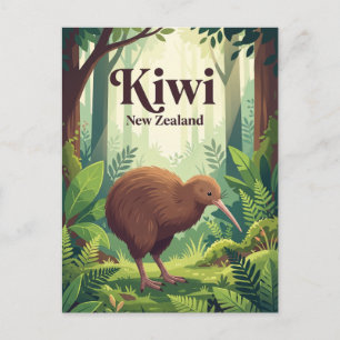 Kiwi, Neuseeland Postkarte