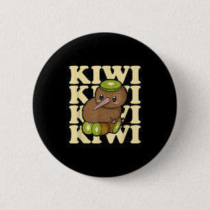 Kiwi Neuseeland Zitat für einen Kiwi-Vogelliebhabe Button