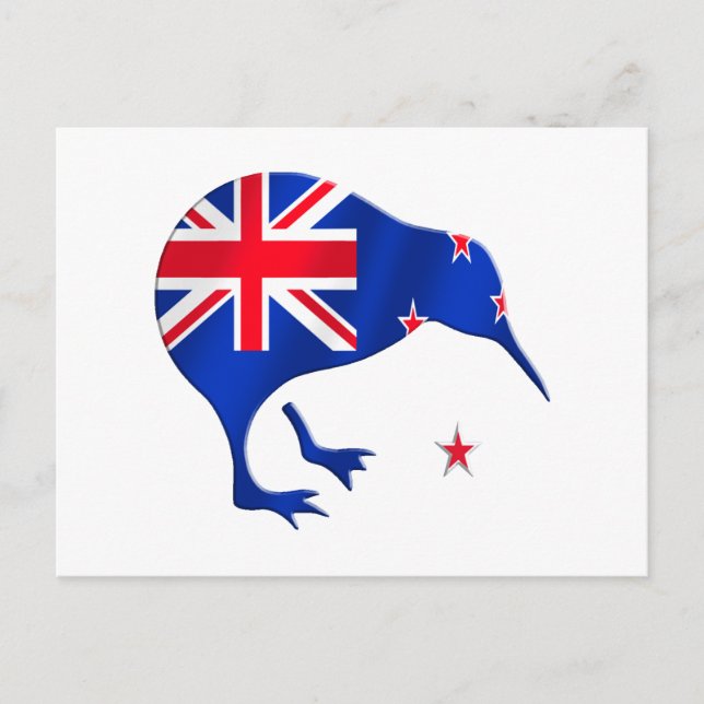 Kiwi-Neuseeländische Fahnenfußballgeschenke Postkarte (Vorderseite)