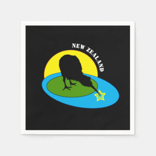 Kiwi - Neuseeländischer Vogel & Bro (Kinder-Party) Serviette