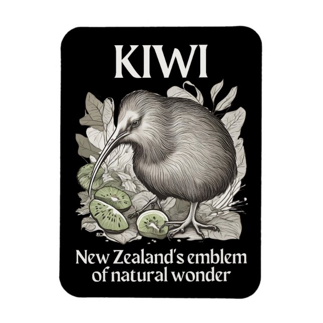 Kiwi: Neuseelands Emblem des Naturwunders Magnet (Vertikal)