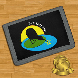 Kiwi - New Zealand Bird & Bro travel (Wallets) Trifold Geldbörse