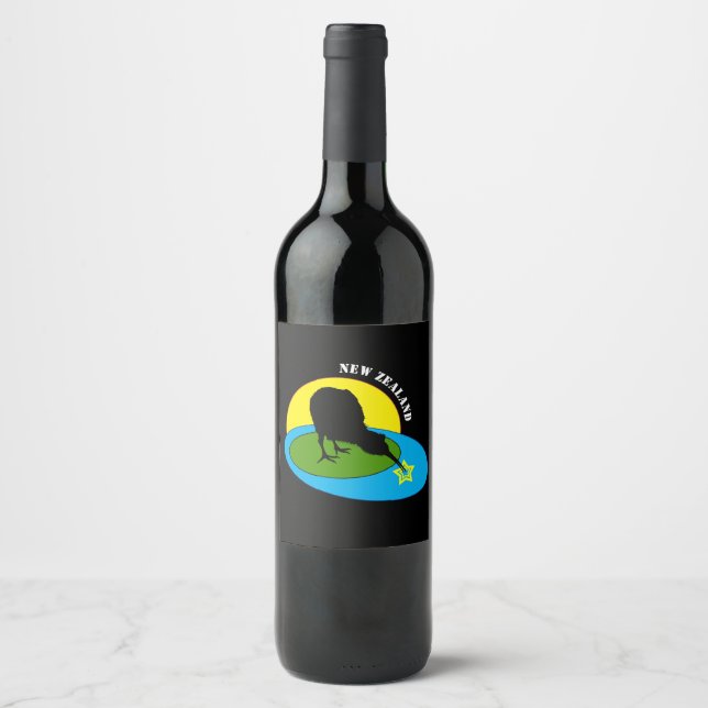 Kiwi - New Zealand Bird & Bro Travel (Wein/Labels) Weinetikett (Vorderseite)