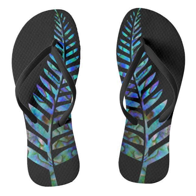 KIWI NEW ZEALAND FERN PAUA FLIP FLOPS (Fußbett)