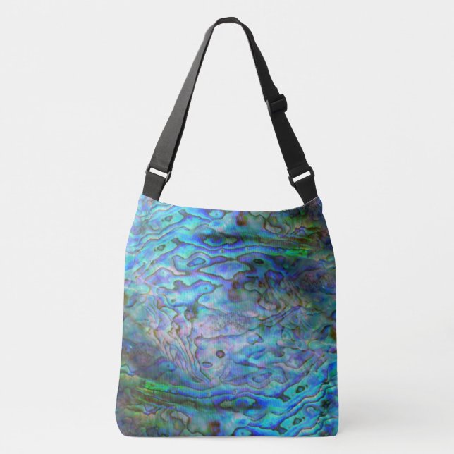 KIWI NEW ZEALAND PAUA CROSSBODY BAG TRAGETASCHEN MIT LANGEN TRÄGERN (Vorderseite)