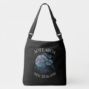 KIWI NEW ZEALAND PAUA CROSSBODY BAG TRAGETASCHEN MIT LANGEN TRÄGERN