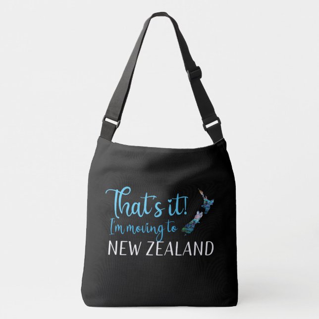 KIWI NEW ZEALAND PAUA CROSSBODY BAG TRAGETASCHEN MIT LANGEN TRÄGERN (Vorderseite)