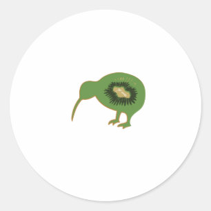 Kiwi nz Kiwifruit Runder Aufkleber