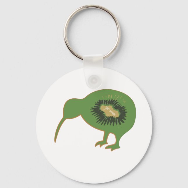 Kiwi nz Kiwifruit Schlüsselanhänger (Vorderseite)