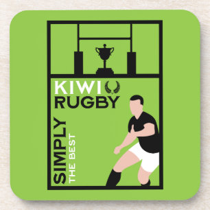 Kiwi NZ Rugby Players Art Getränkeuntersetzer
