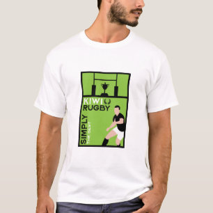 Kiwi NZ Rugby-Spieler Kunst T-Shirt