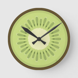 Kiwi Obstschale Runde Wanduhr