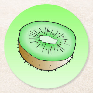 Kiwi-Pulp-Getränkeuntersetzer Runder Pappuntersetzer