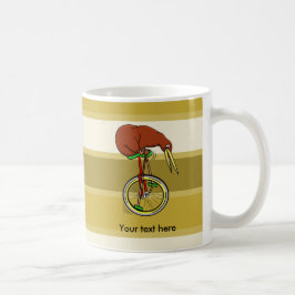 Kiwi reiten Einrad Funny Illustration Kaffeetasse