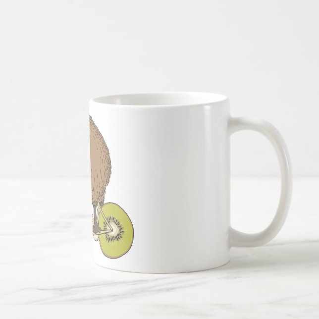 Kiwi-Reitfahrrad mit Kiwi-Rädern Kaffeetasse (Rechts)
