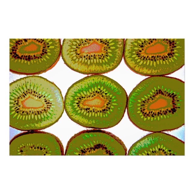 Kiwi-Scheiben Fotodruck (Vorne)