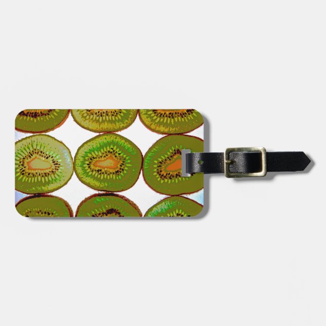 Kiwi-Scheiben Gepäckanhänger (Vorderseite horizontal)