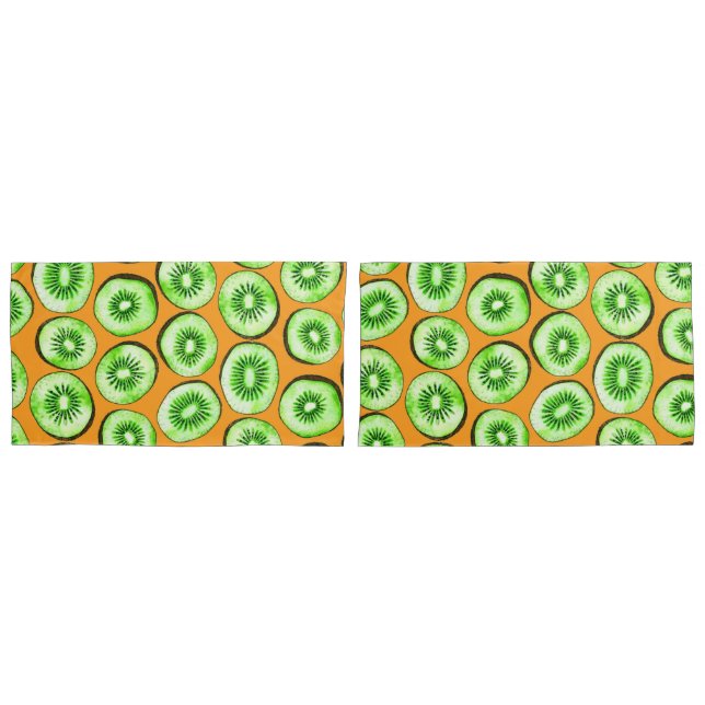 Kiwi-Scheiben Kissenbezug (Vorderseite-Set)