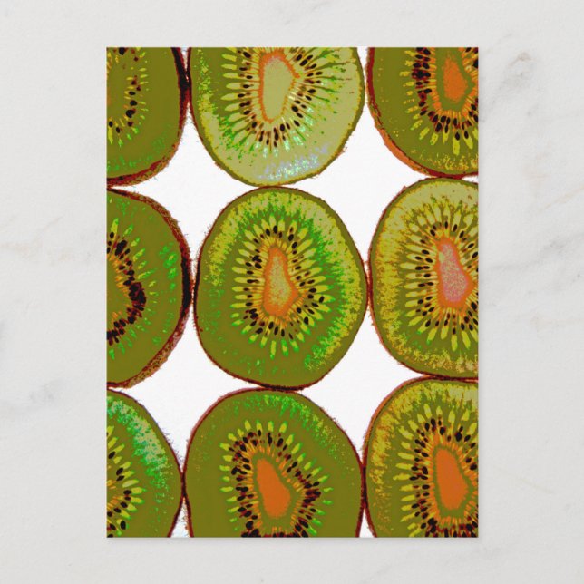 Kiwi-Scheiben Postkarte (Vorderseite)