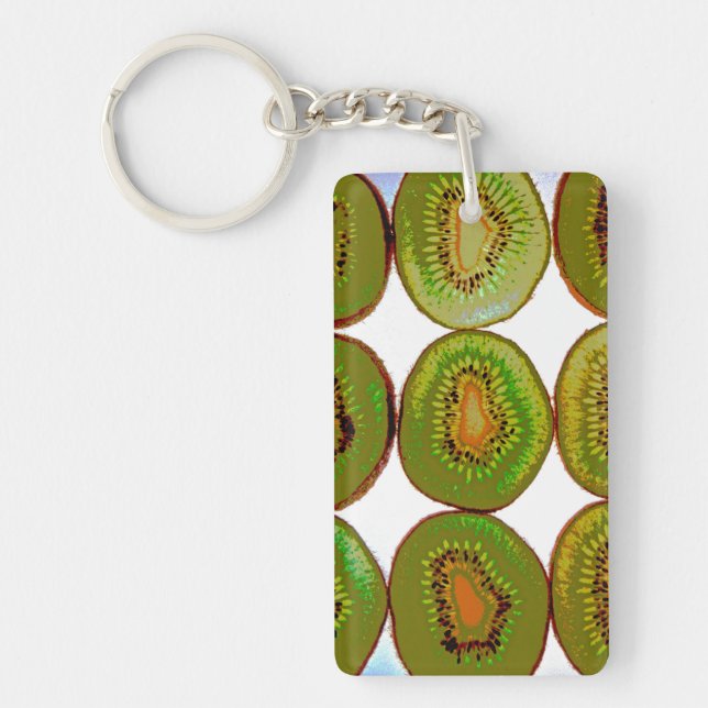 Kiwi-Scheiben Schlüsselanhänger (Vorderseite)