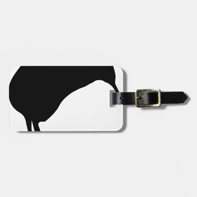 Kiwi Silhouette Gepäckanhänger (Vorderseite horizontal)