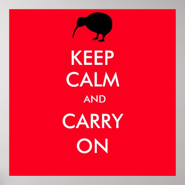 KIWI Silhouette Poster (Vorne)