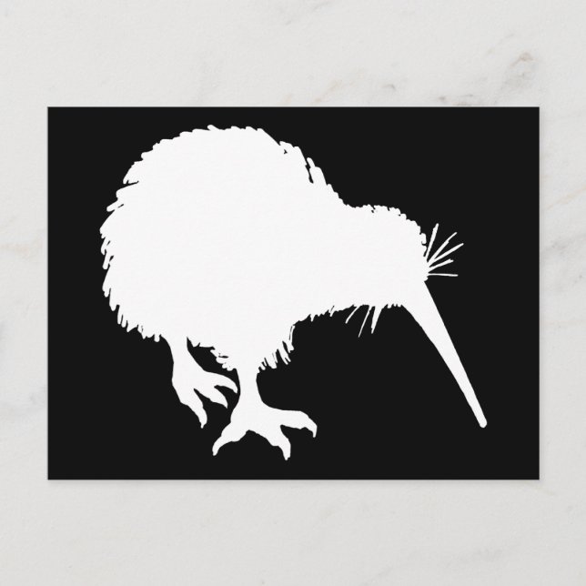 Kiwi Silhouette Postkarte (Vorderseite)