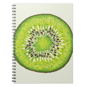 Kiwi Slice-Illustrationsmuster Notizblock