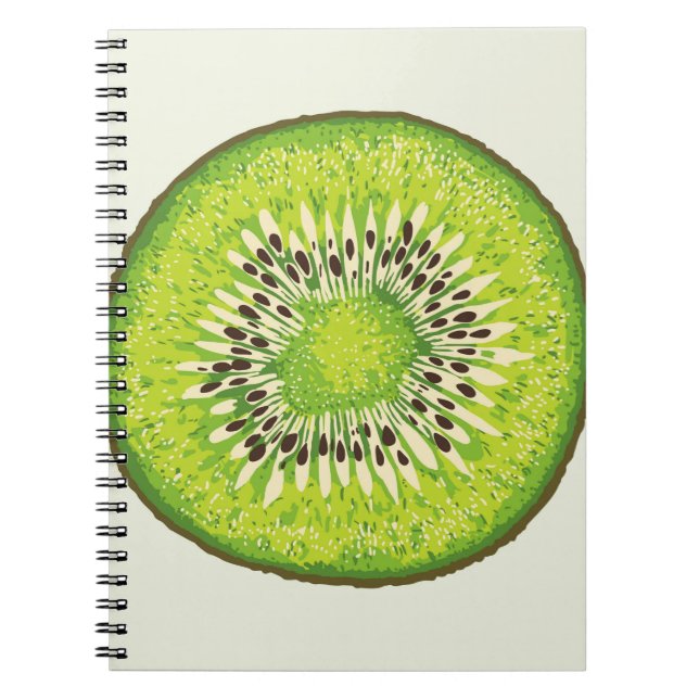 Kiwi Slice-Illustrationsmuster Notizblock (Vorderseite)