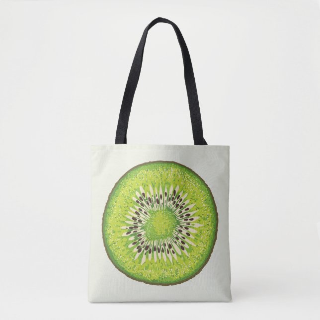Kiwi Slice-Illustrationsmuster Tasche (Vorderseite)