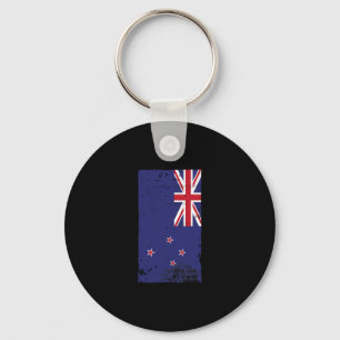 Kiwi-Stolz Reise Urlaub Neuseeland-Flagge Schlüsselanhänger