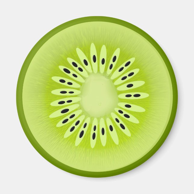 Kiwi Stylized Fruit Slice Magnet (Vorne)