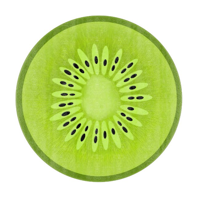 Kiwi Stylized Fruit Slice Schneidebrett (Vorderseite)