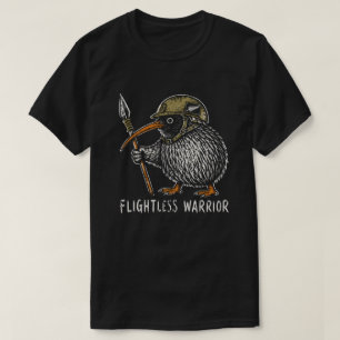 Kiwi-Vogel-Krieger-Speer-Helm Vintage T-Shirt