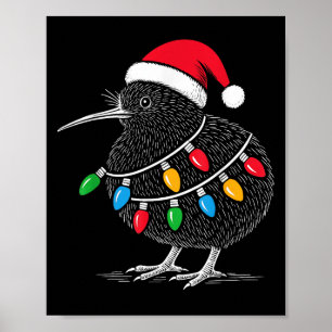 Kiwi-Vogel Neuseeland Urlaub Weihnachten Poster