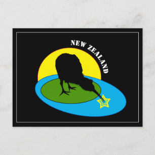 Kiwi-Vogel, neuseeländische Kunst, Reise / Urlaub Postkarte