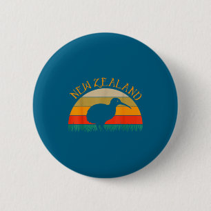 Kiwi Vogel Nz Reise Neuseeländer Neuseeland Button