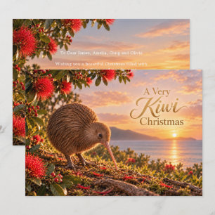 Kiwi-Vogel Pohutukawa Neuseeland Weihnachten