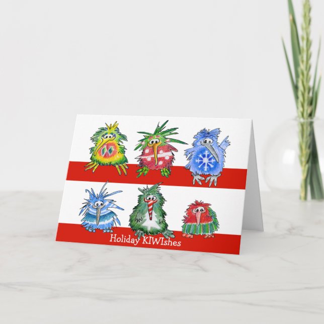Kiwi-Vogel-Weihnachtsfeiertags-Karte Feiertagskarte (Vorderseite)
