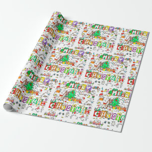 Kiwi-Weihnachtspapier von Nicole Janes Geschenkpapier