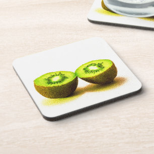 "Kiwifruit" Niedliches Foto. Jetzt kaufen Getränkeuntersetzer