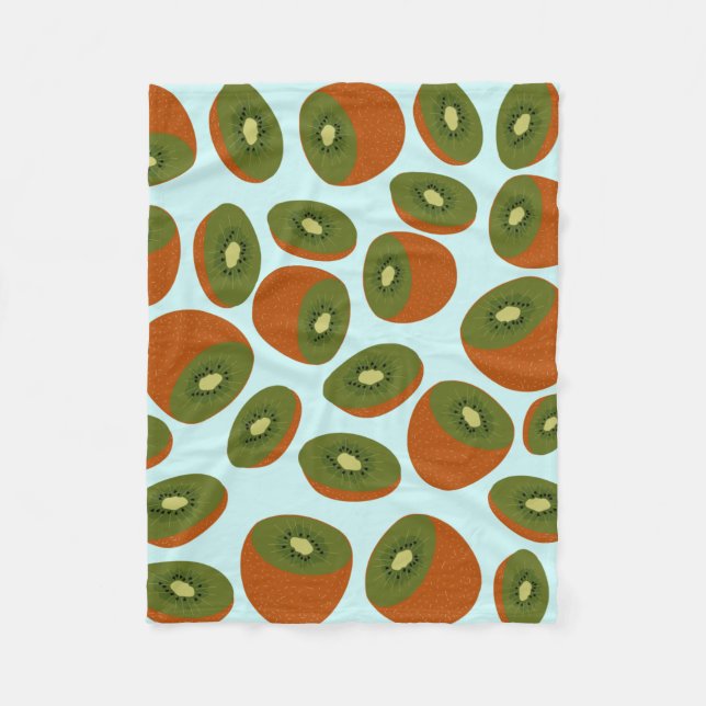 Kiwifruit Pattern Fleecedecke (Vorderseite)