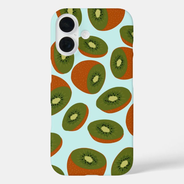 Kiwifruit Pattern iPhone 16 Hülle (Rückseite)