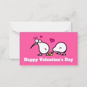 kiwiis Happy Valentine's Day Danke Mitteilungskarte