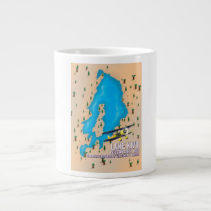 Kiwusee Große afrikanische Seen Reisen Karte. Jumbo-Tasse