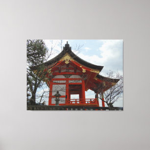 Kiyomizu-Dera Kyoto, Japan auf einer Leinwanddruck