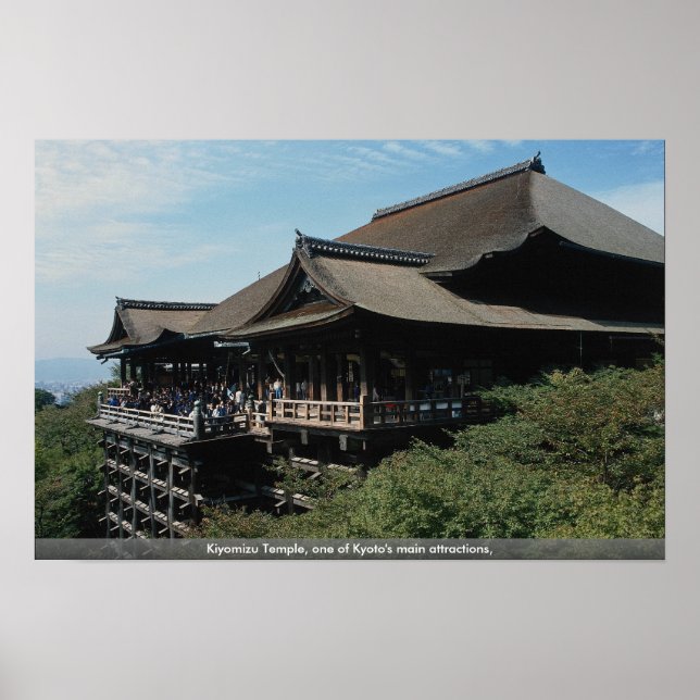 Kiyomizu Temple, one of Kyoto's main attractions, Poster (Vorne)