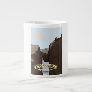Kjeragbolten Norwegisches Reiseplakat. Jumbo-Tasse