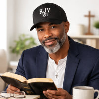 KJV 1611 Schwarz-Weiß-Baseballhut